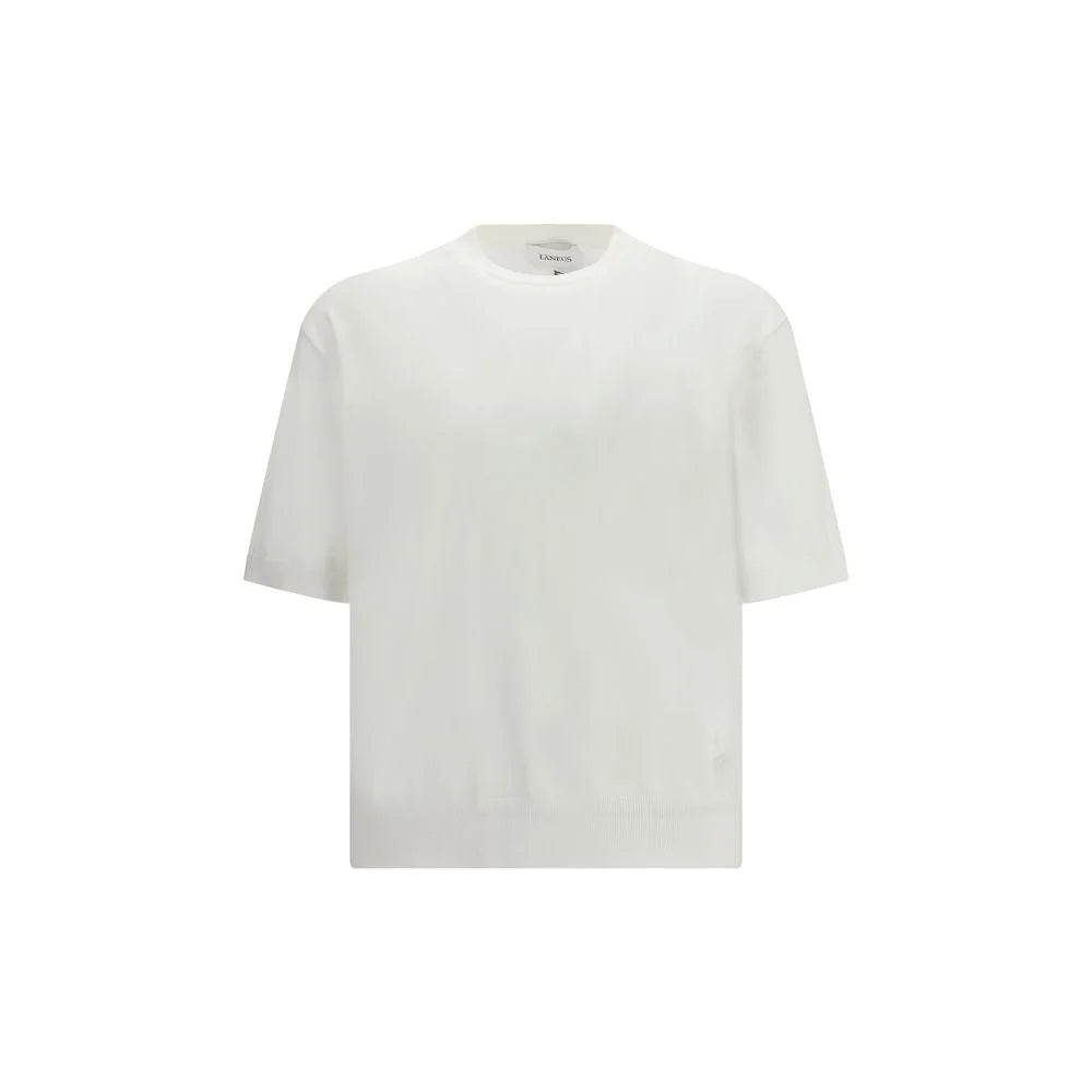 Laneus White Cotton T-Shirt