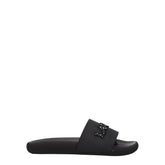 Lanvin svarte bomull slippers sandaler
