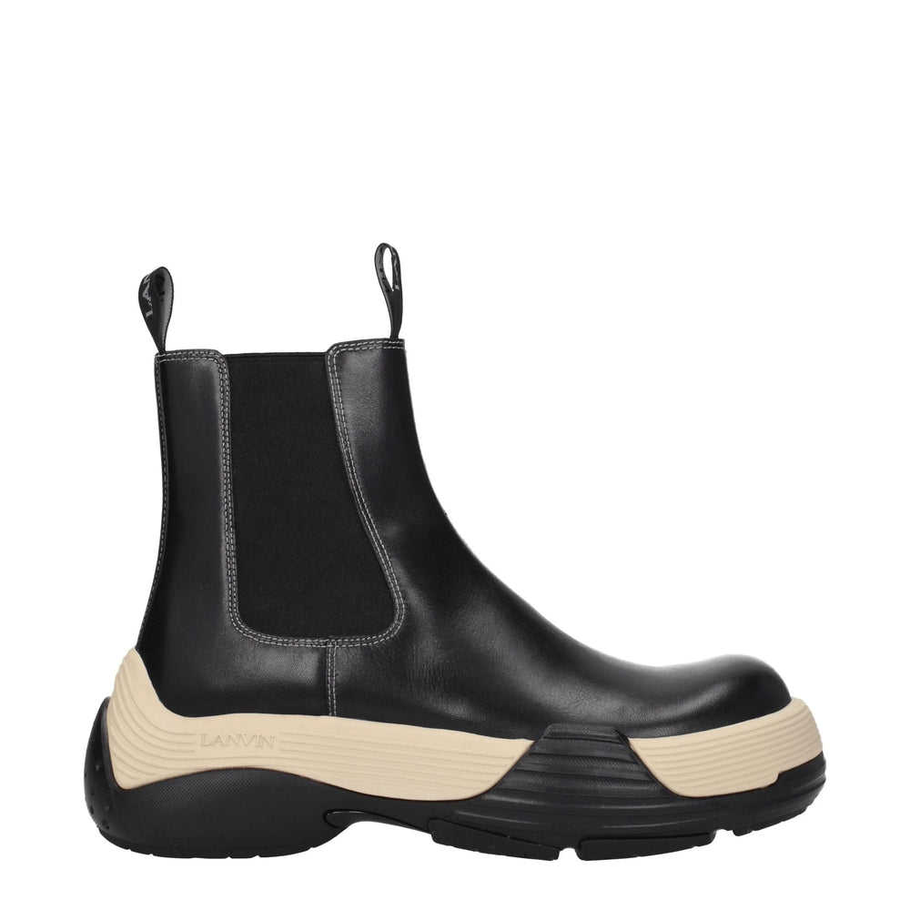Lanvin Black Leather Ankle Boots - EU40/US7