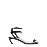 Lanvin Black Leather Stiletto Heels Sandals - Sandals