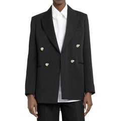 Blazer Lanvin czarny wełna dziewiarska - 42