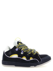 Lanvin Blue Calfskin Athletic Sneakers