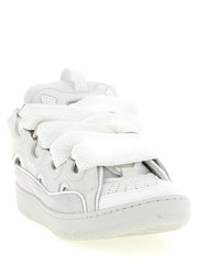 Lanvin נעלי ספורט עבות מעור בגוון שמנת - מידה 40 | מידה 7