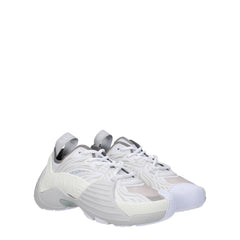 Baskets de sport en cuir blanc Lanvin