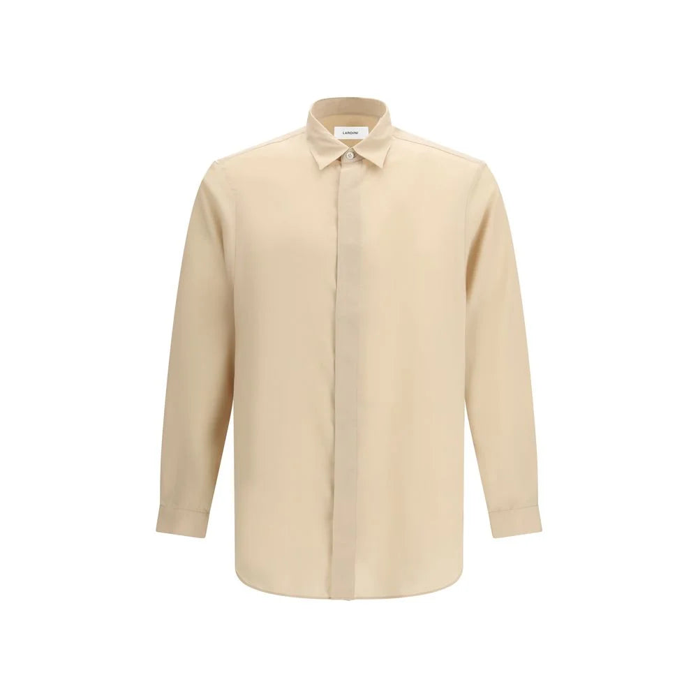 Lardini Beige Tencel Dress Shirt