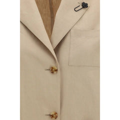Lardini Beige Wool Oves Aries Full-Length Jacket - IT40 | M