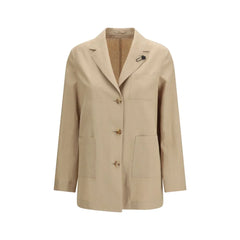 Lardini Beige Wool Oves Aries Full-Length Jacket - IT40 | M
