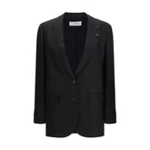 Lardini Black Linen Blazer - IT40 | M