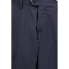 Lardini Blue Fleece Wool Two-Piece Suit