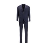 Lardini Blue Fleece Wool Two-Piece Suit - IT46 | S