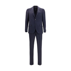 Lardini Blue Fleece Wool Two-Piece Suit - IT46 | S
