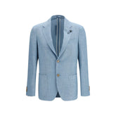 Lardini Blue Silk Blazer