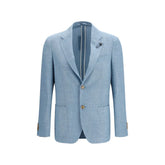 Lardini Blue Silk Blazer - IT54 | XXL