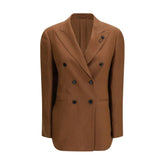 Lardini Brown Linen Blazer - IT40 | M