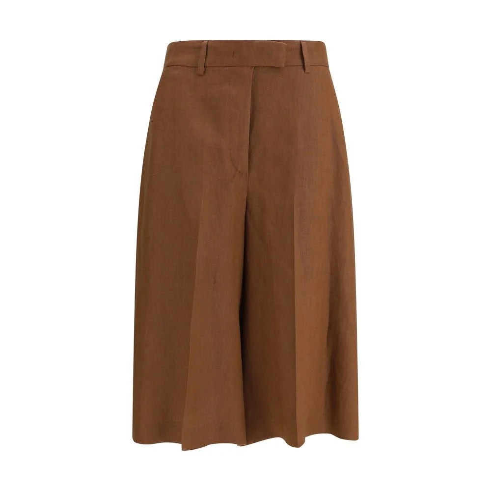 Lardini Brown Viscose Bermuda Shorts