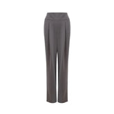 Lardini Chic Gray Wool Trousers for Sophisticated Style - IT40|S