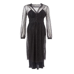 Lardini Elegant Black Nylon Dress - IT40|S - Dresses