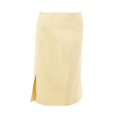 Lardini Elegant Yellow Viscose Skirt for Women - IT40|S - Skirts