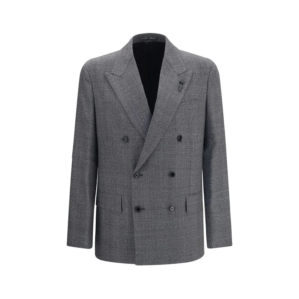 Lardini Gray Wool Oves Aries Blazer