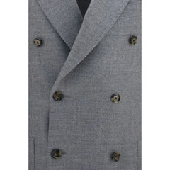 Lardini Gray Wool Oves Aries Full-Length Jacket