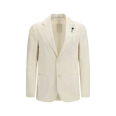 Lardini White Cotton Blazer