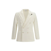 Lardini White Cotton Blazer