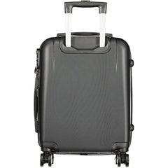 Laura Biagiotti Black Polyurethane Women’s Travel Trolley Set