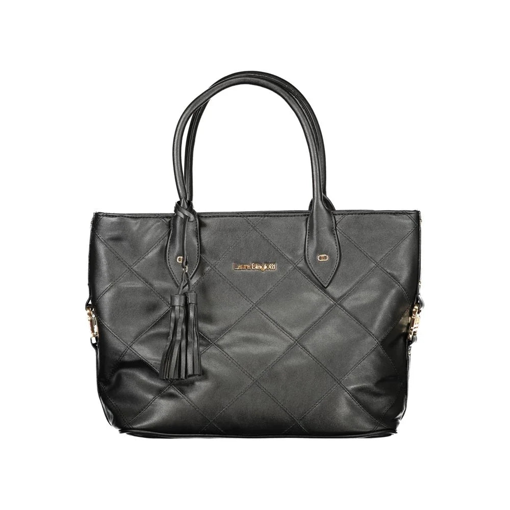 Laura Biagiotti Black PVC Women Handbag - Shopper Bags