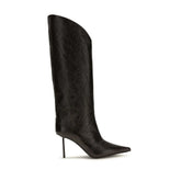 LE SILLA Black Calf Leather Bos Taurus High Heel Boots