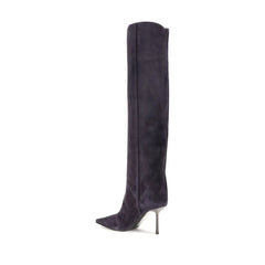 LE SILLA Blue Calf Leather Bos Taurus Over The Knee