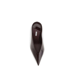 LE SILLA Bordeaux Calf Leather Bos Taurus Mules
