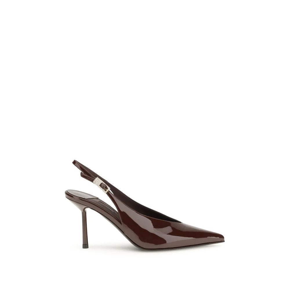 LE SILLA Brown Calf Leather Bos Taurus Platform Pumps