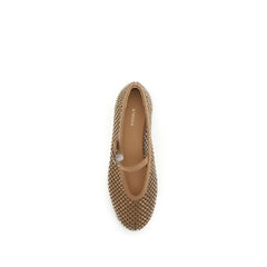 LE SILLA Brown Nylon Ballet Flats