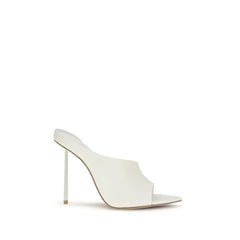 LE SILLA Sandales à talons stilettos en cuir de veau blanc Bos Taurus