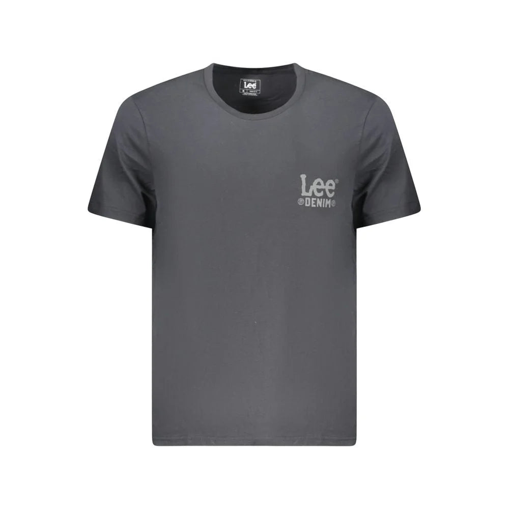 Lee Black Cotton Men T-Shirt - S