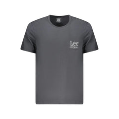 Lee Black Cotton Men T-Shirt - S