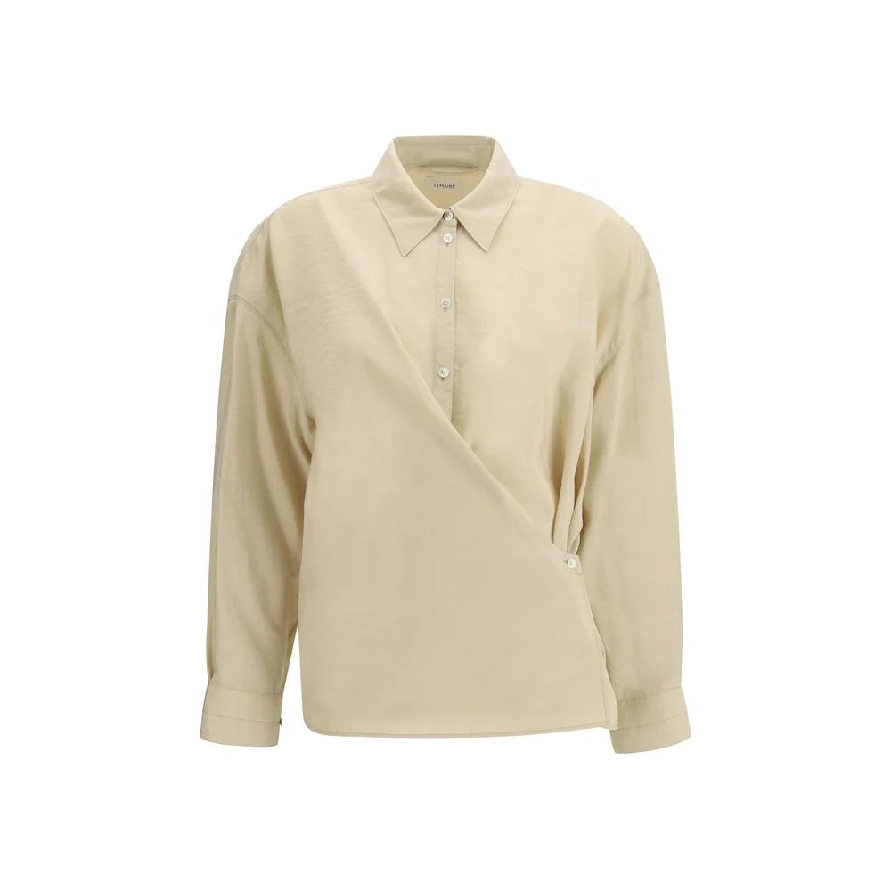 Lemaire Beige Silk Dress Shirt - IT38 | S