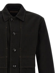 Lemaire Black Cotton Denim Jacket - XL