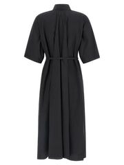 Lemaire Black Cotton Midi Dress