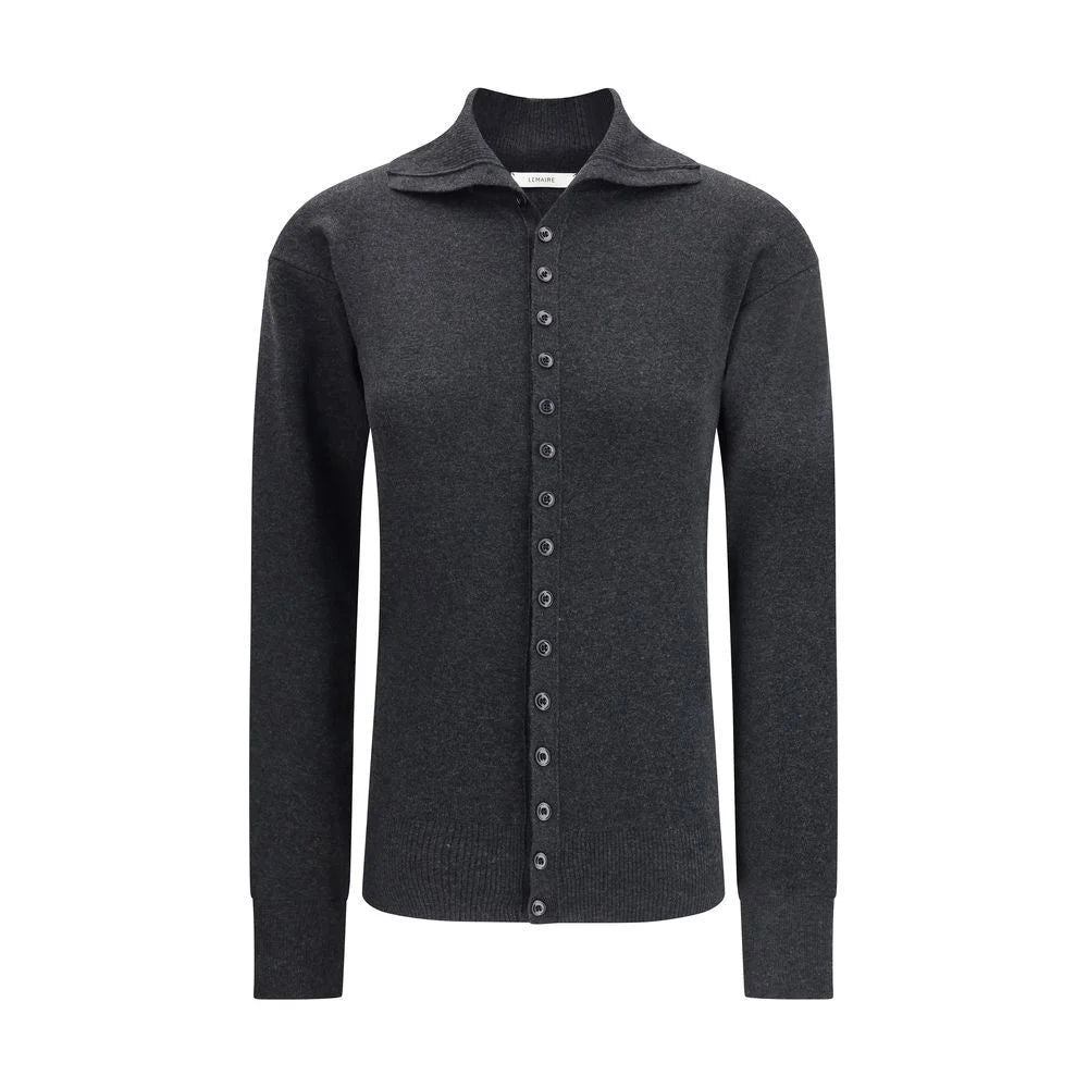 Lemaire Gray Wool Cardigan - L