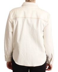 Levi’s White Cotton Collared Long Sleeves Button Down Polo Top - IT44|L - Shirts