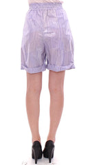Licia Florio Purple Above-Knee Wrap Shorts - IT42|M - Shorts