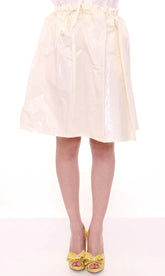 Licia Florio White Above-Knee Stretch Waist Strap Skirt - One Size - Skirts