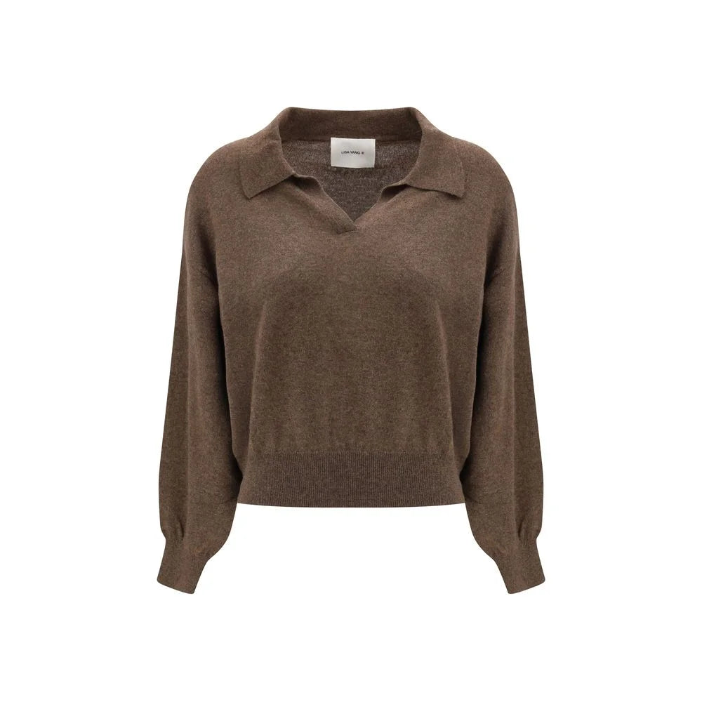Lisa Yang Brown Cashmere Sweatshirt - 2