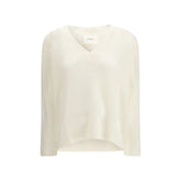 Lisa Yang White Cashmere Cashmere Sweater