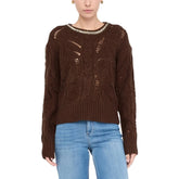 Liu Jo Brown Marabou Sweatshirt - Sweatshirts