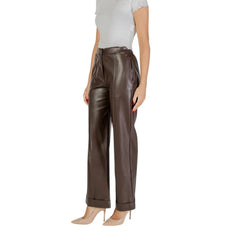 Liu Jo Brown Polyester Casual Pants - Trousers