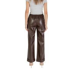 Liu Jo Brown Polyester Casual Pants - Trousers