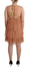 Liu Jo Pink Lace Sleeveless Mini Shift Layered Dress - IT42|M - Dresses