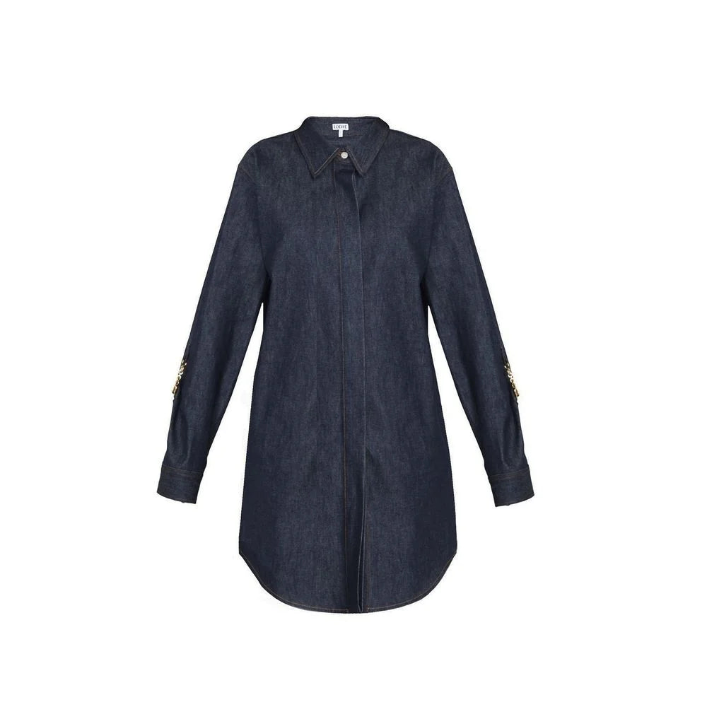 Loewe Blue Cotton Casual Dress - 42
